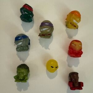 “Marvel Mashems & TMNT Squishy Toy Lot – Hulk Iron Man Ninja Turtles”
